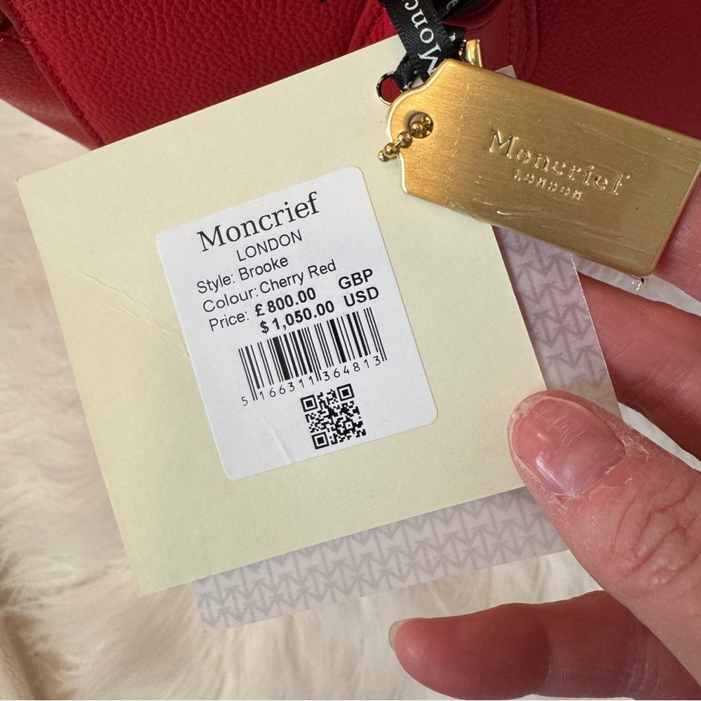 Moncrief Red Leather Tote Bag - Picture 11 of 14